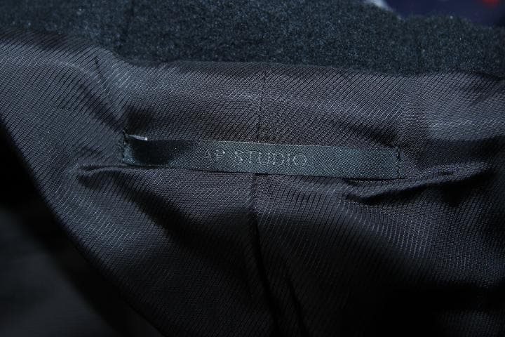 AP STUDIO ライトモッサ オーバーフーディーコート 38 ブラック