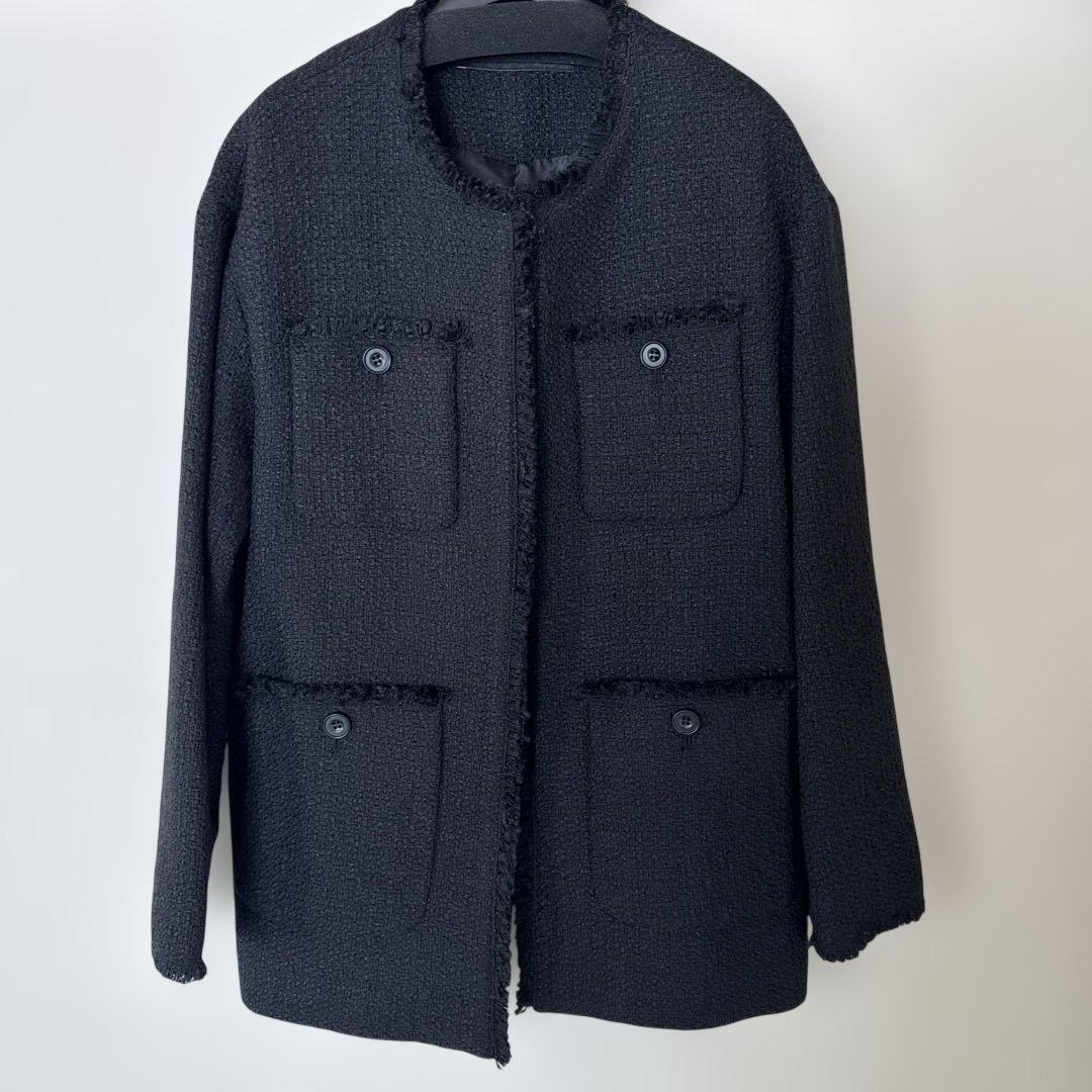 JOURNAL STNDARD ノーカラーツイードジャケット