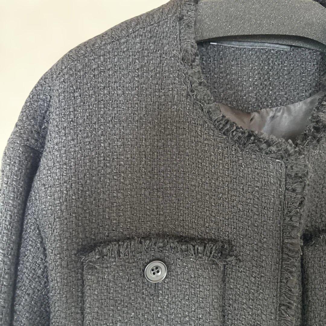 JOURNAL STNDARD ノーカラーツイードジャケット