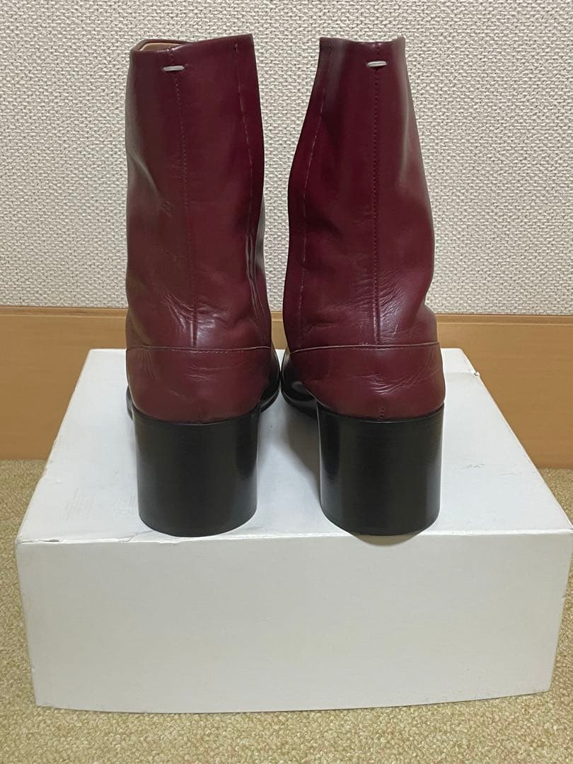 メゾンマルジェラ　足袋ブーツ バーガンディ　　サイズ44