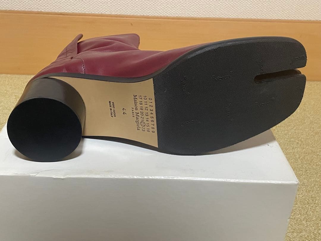 メゾンマルジェラ　足袋ブーツ バーガンディ　　サイズ44