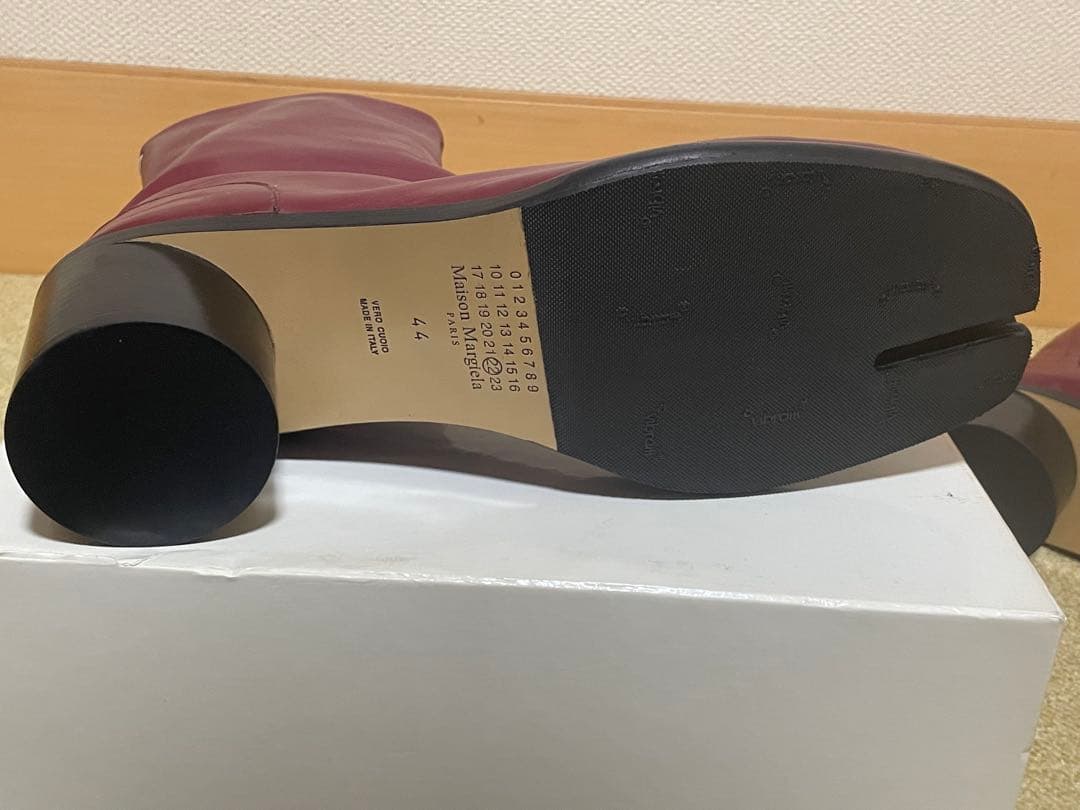 メゾンマルジェラ　足袋ブーツ バーガンディ　　サイズ44