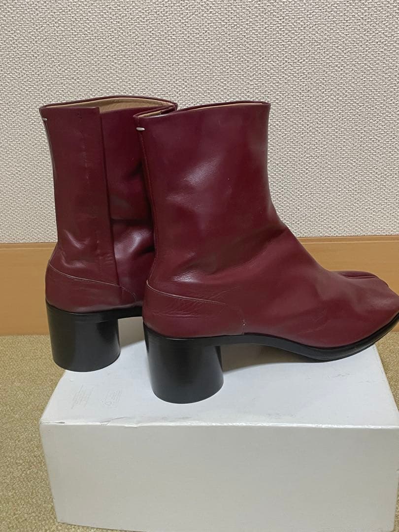 メゾンマルジェラ　足袋ブーツ バーガンディ　　サイズ44