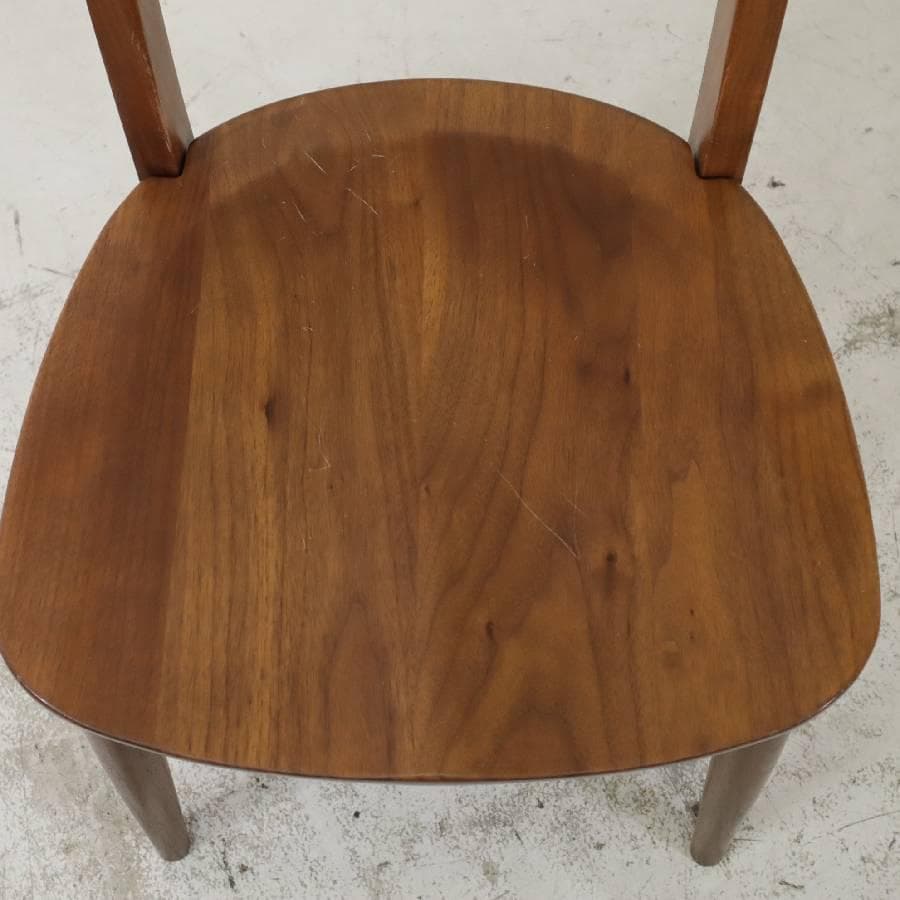 2の1柏木工 ソフィー ウォルナット無垢材 ダイニングチェア クッションイエロー