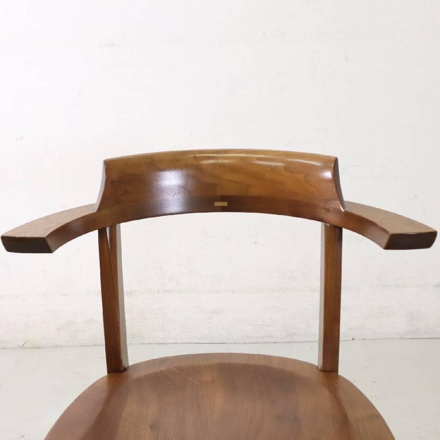 2の1柏木工 ソフィー ウォルナット無垢材 ダイニングチェア クッションイエロー