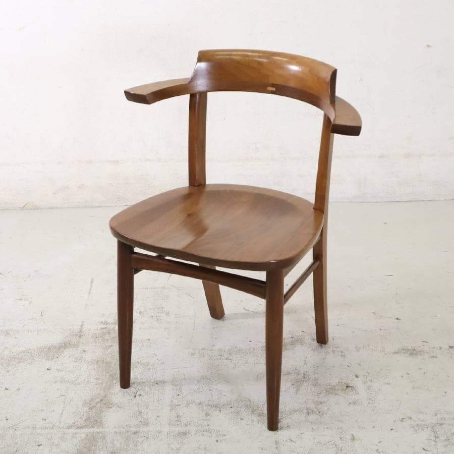 2の1柏木工 ソフィー ウォルナット無垢材 ダイニングチェア クッションイエロー