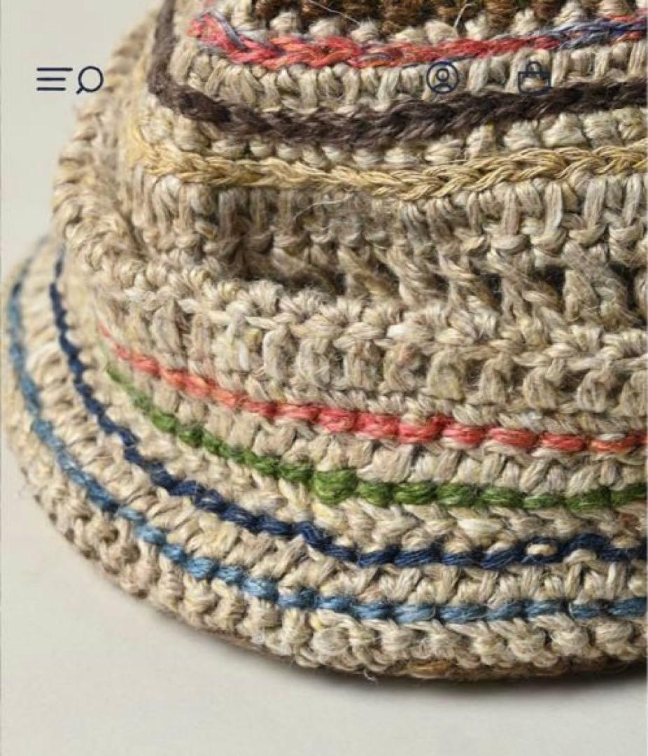 45R 2026年1月購入　ラグ編みリネンのニットキャップ