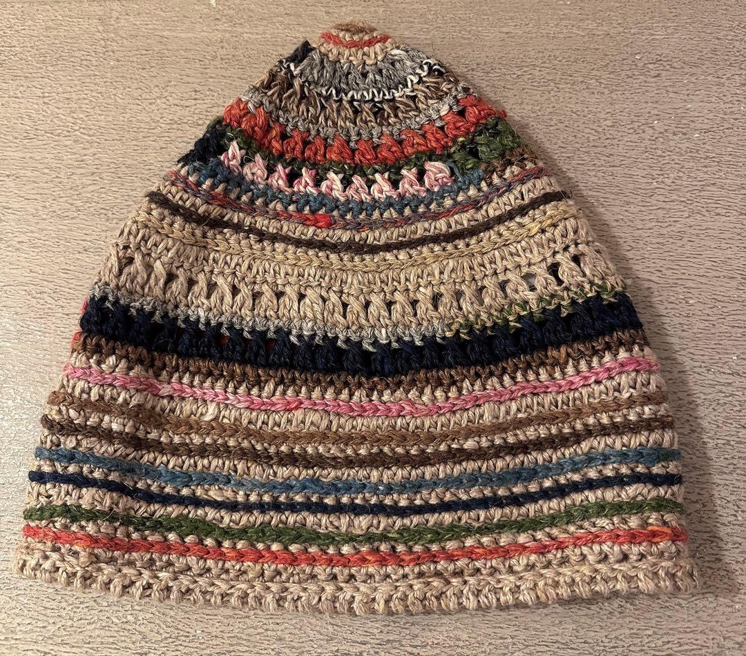 45R 2026年1月購入　ラグ編みリネンのニットキャップ