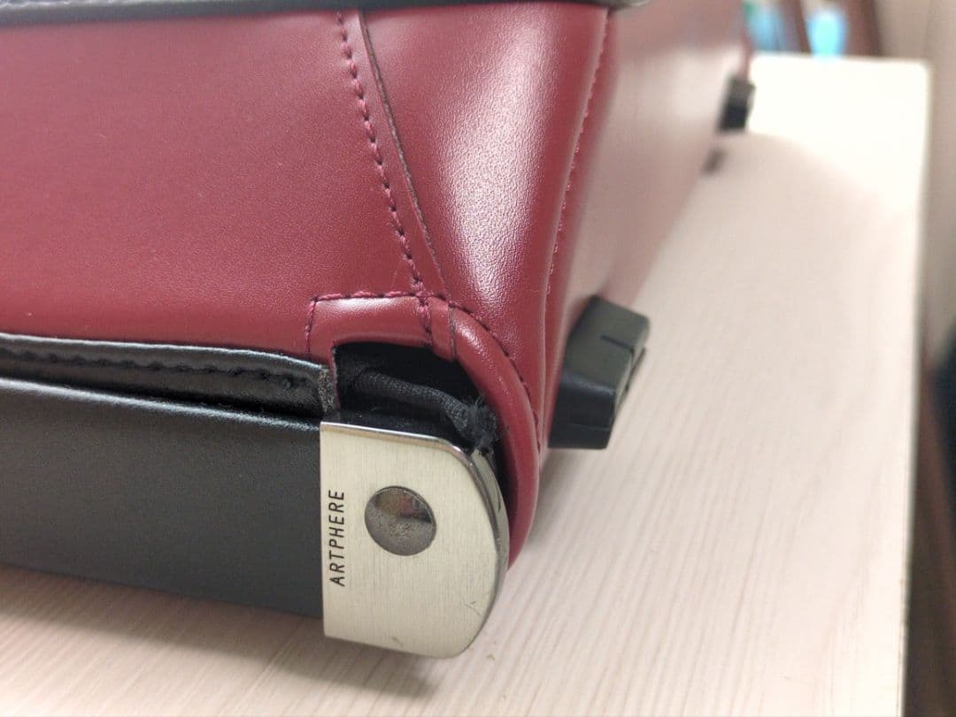 豊岡鞄 ARTPHERE メンズ ハンドバッグ 赤 日本製 クラシックデザイン