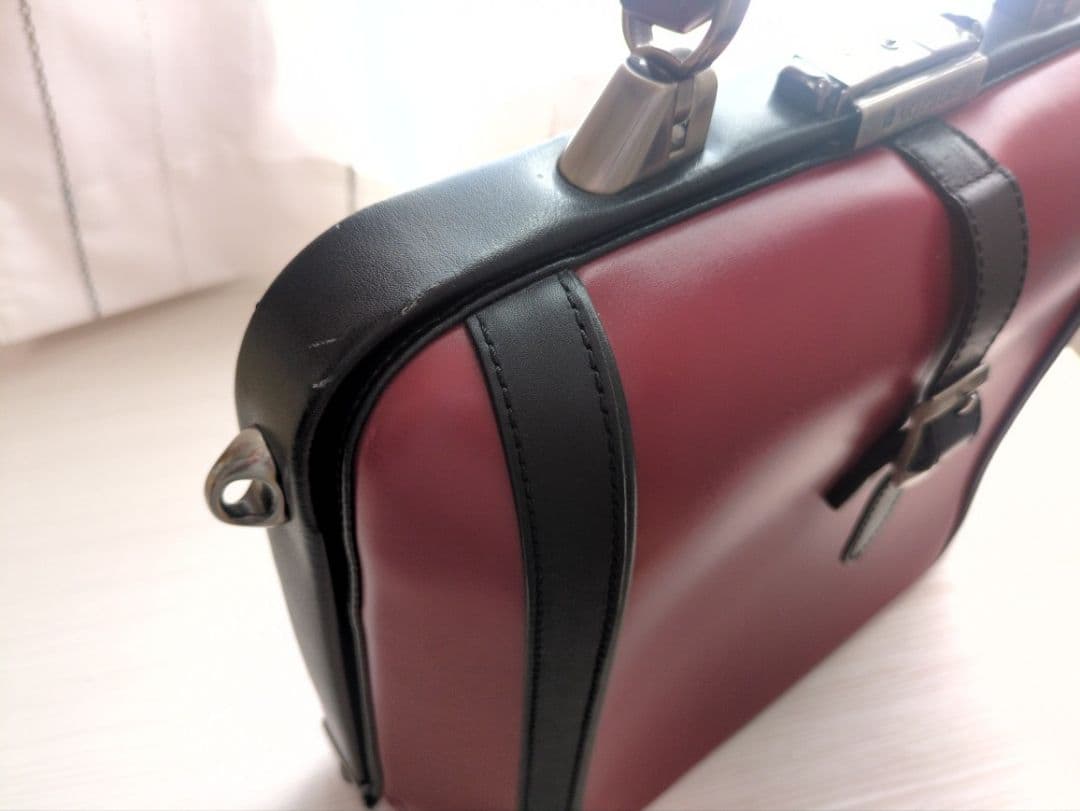 豊岡鞄 ARTPHERE メンズ ハンドバッグ 赤 日本製 クラシックデザイン