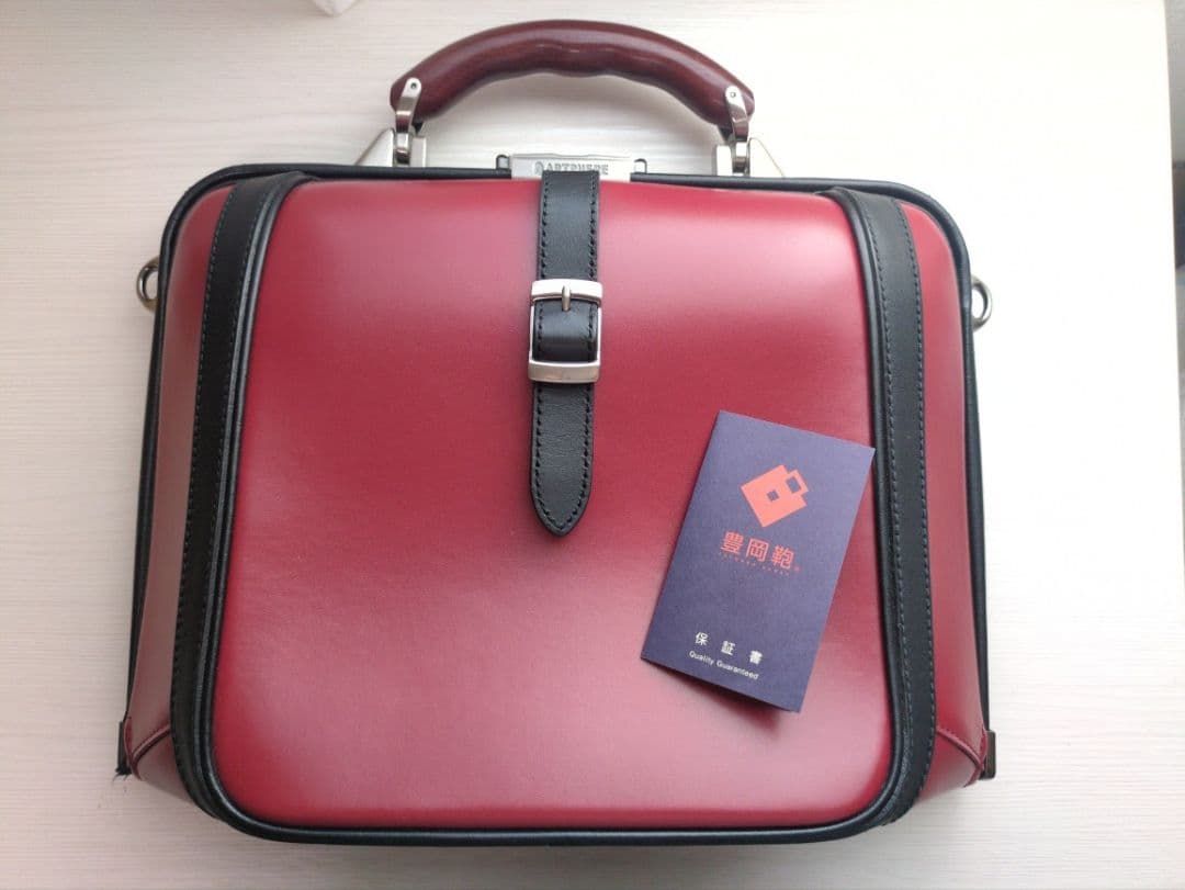 豊岡鞄 ARTPHERE メンズ ハンドバッグ 赤 日本製 クラシックデザイン