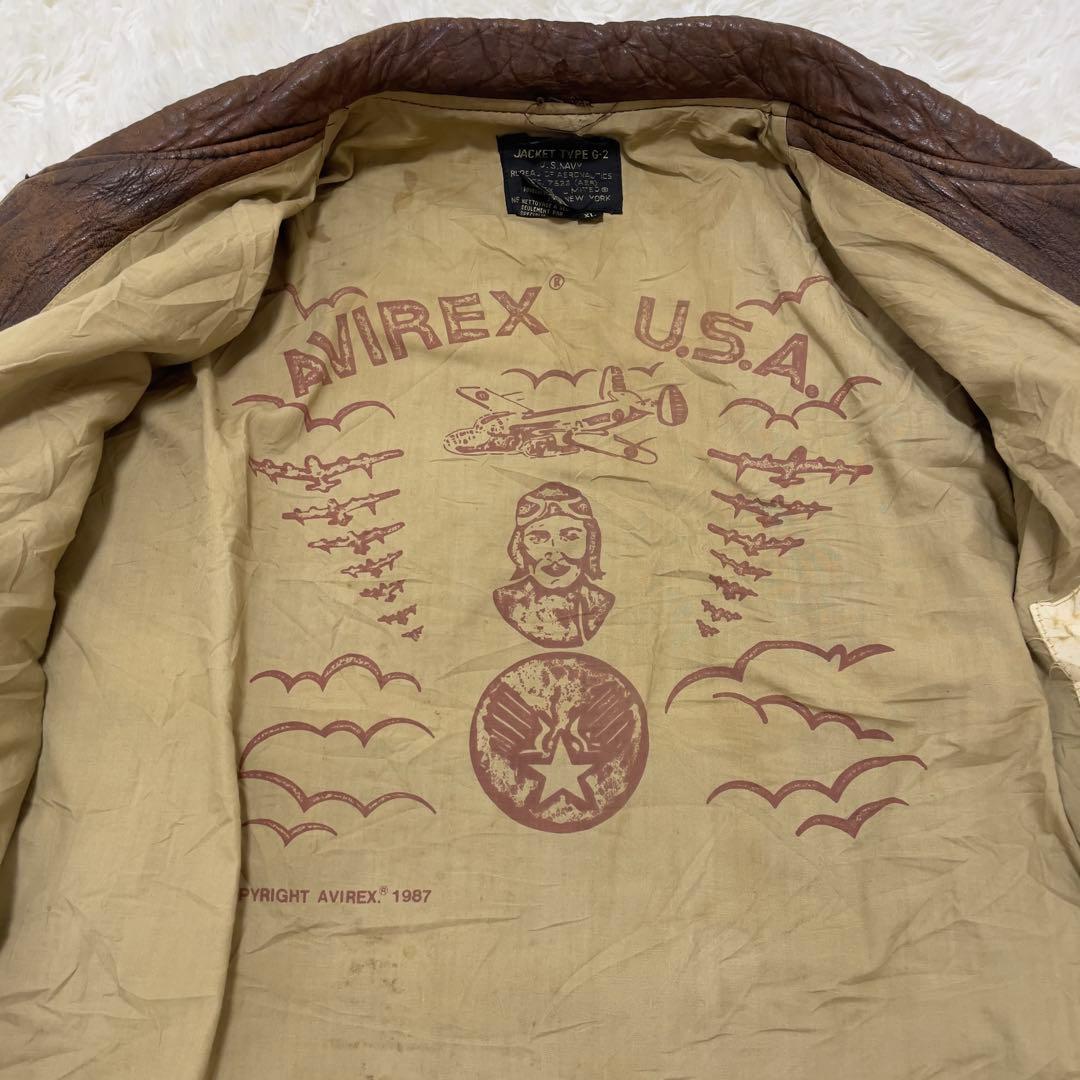激レア AVIREX レザーフライトジャケットタイプG2 XL
