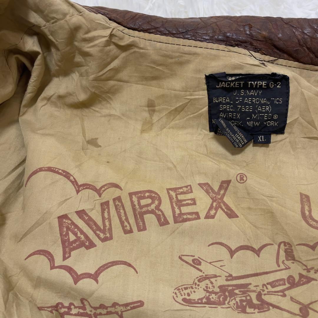 激レア AVIREX レザーフライトジャケットタイプG2 XL