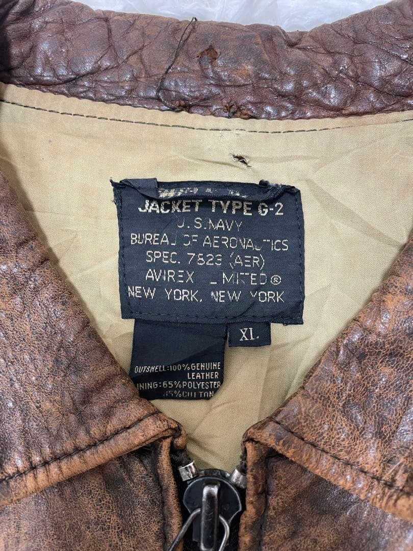 激レア AVIREX レザーフライトジャケットタイプG2 XL