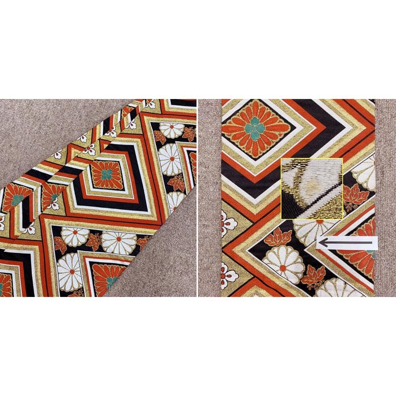 508ag50, 小物5点◎七五三 七歳 女児 アンティーク着物&丸帯 総柄◎