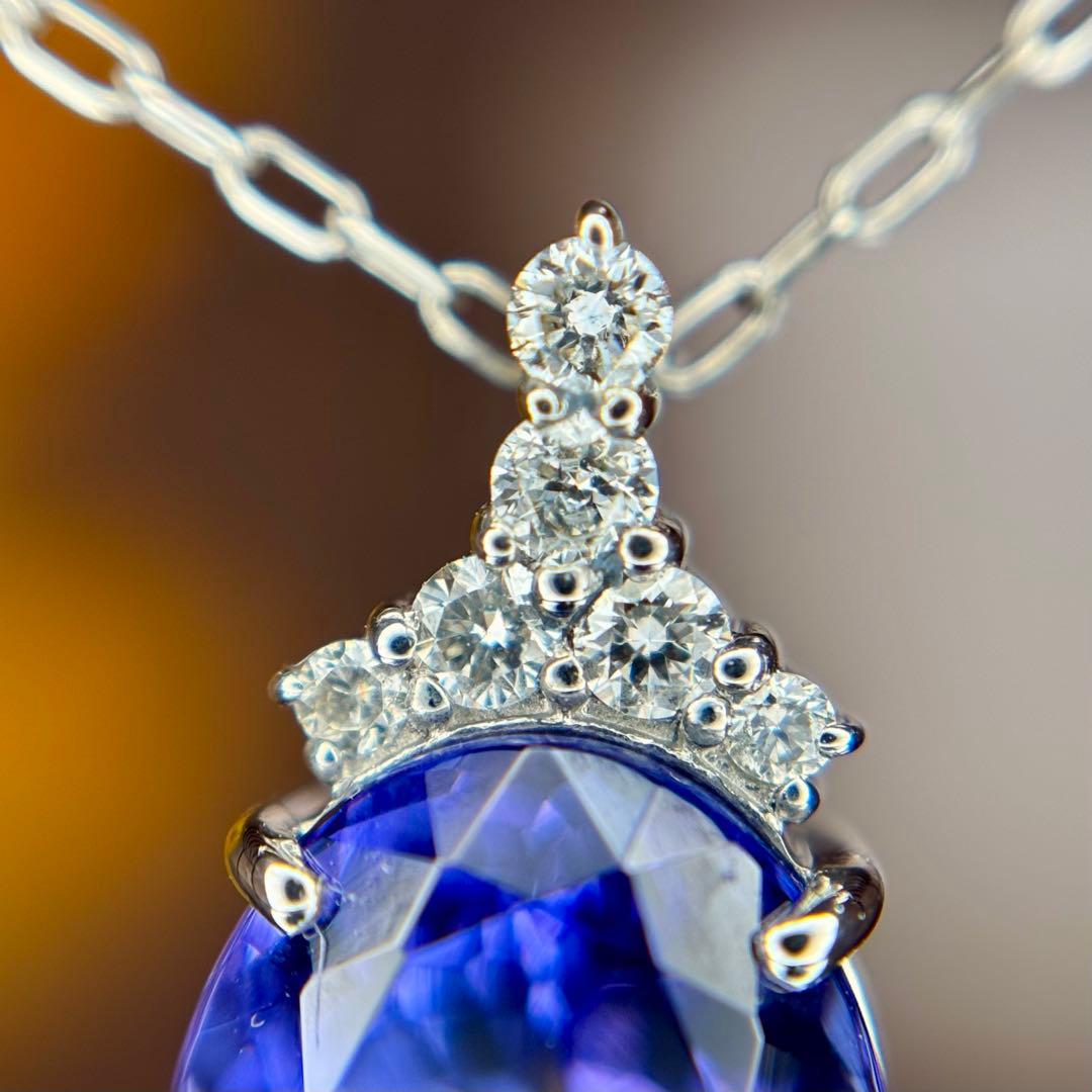『専用です』天然タンザナイト ダイヤモンド ネックレス計2.24ct PT900