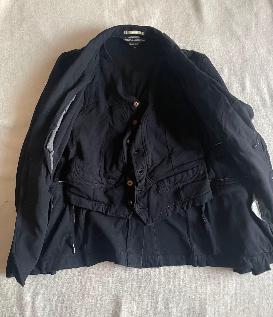 コムデギャルソン　オムプリュス　レイヤー　ジャケット　XS 黒