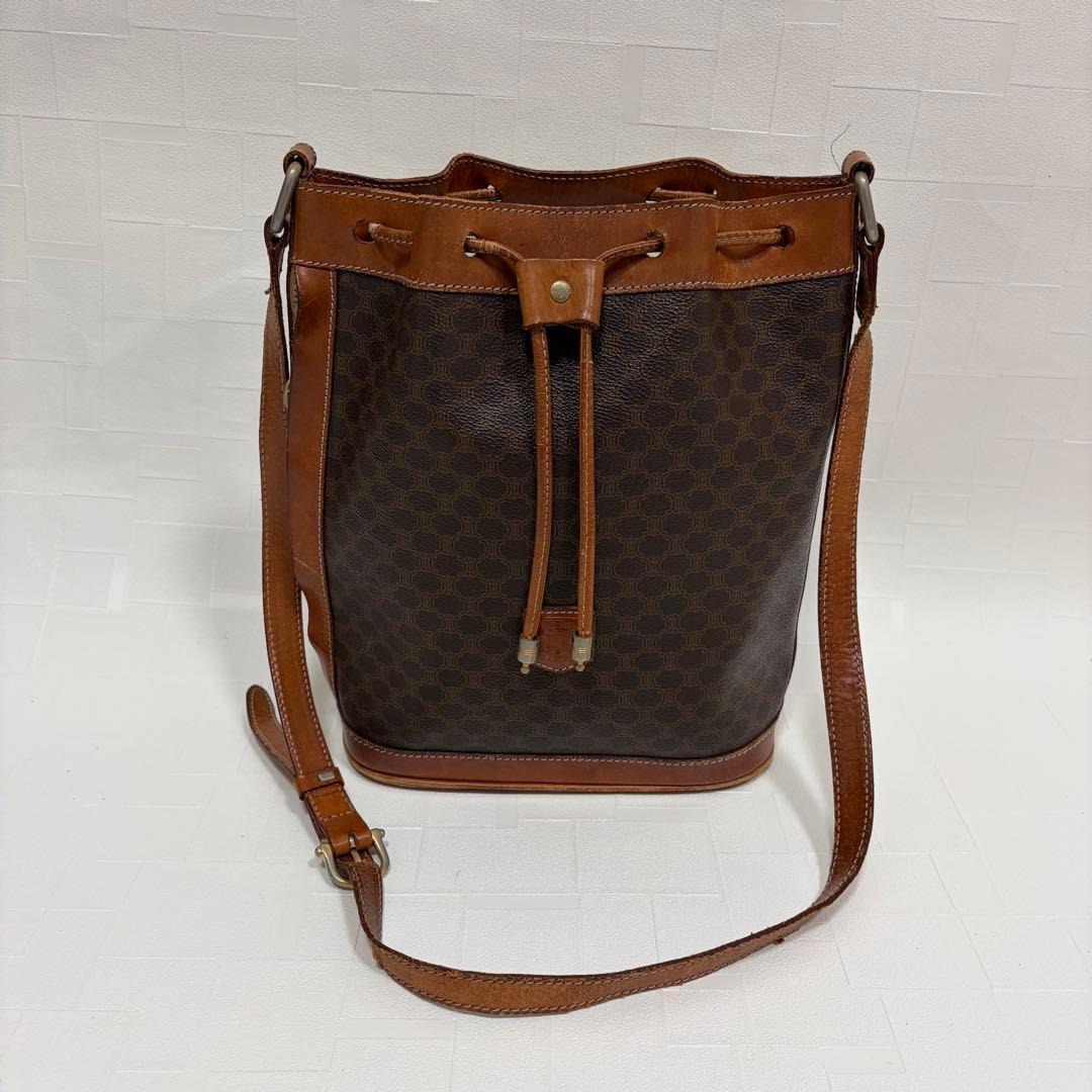 CELINE セリーヌ　ショルダーバッグ　巾着　マカダム