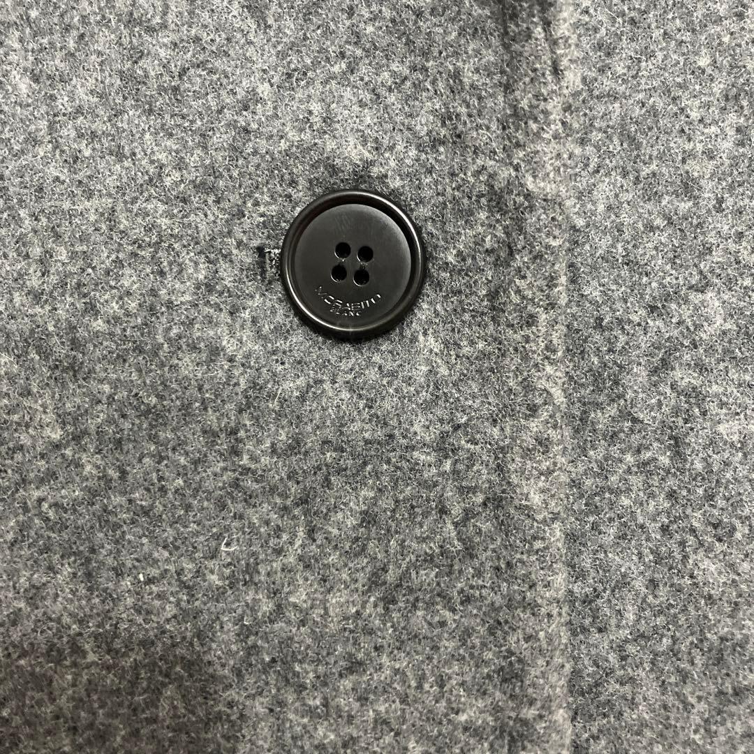 Q*F様 モラビト　ロングコート　レザー切替デザイン