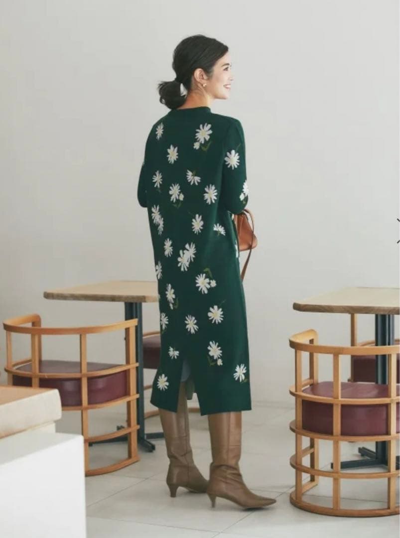 【ミミ】seventen デイジージャガードニットワンピース