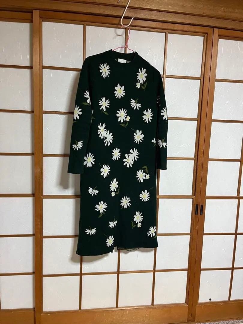 【ミミ】seventen デイジージャガードニットワンピース