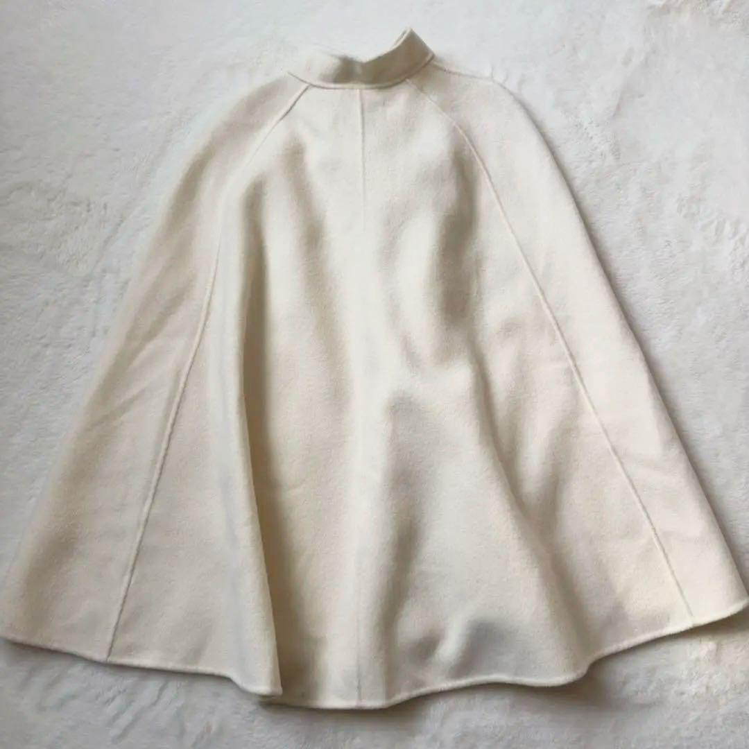 未使用保管品　ANAYI シャルムビーバーミドルケープコート　ホワイト　38