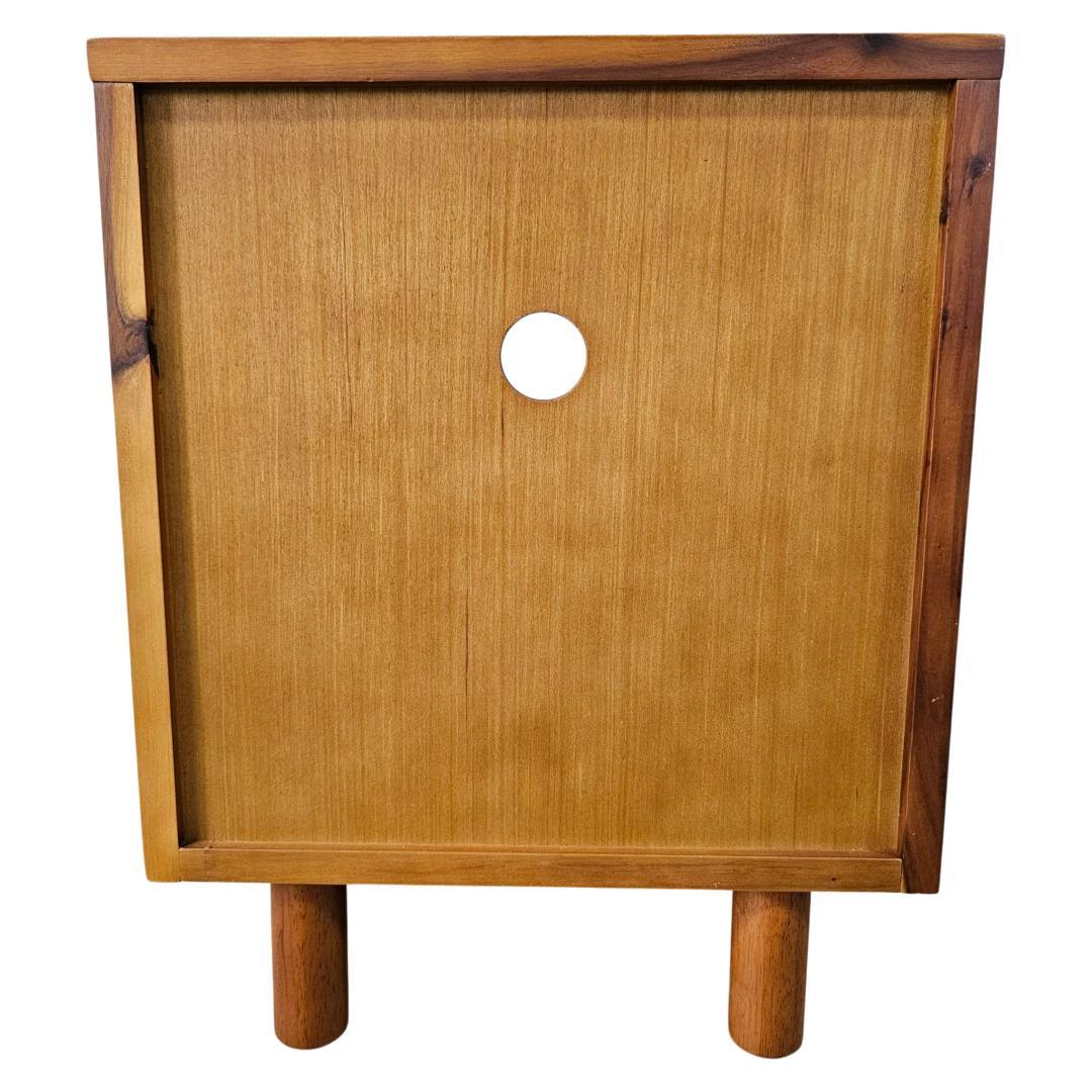 木製 サイドチェスト 引き出し付き ヘリンボーン柄 幅40 奥行30 カフェ風