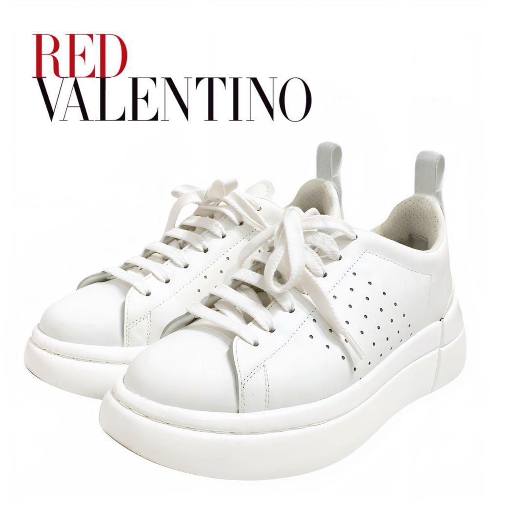 レッドヴァレンティノ ボウウォーク レザー スニーカー 厚底