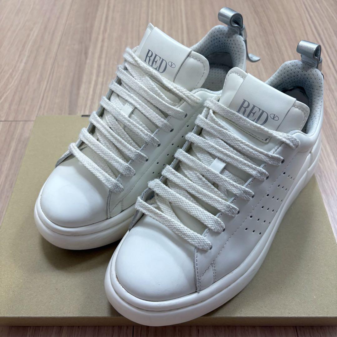 レッドヴァレンティノ ボウウォーク レザー スニーカー 厚底