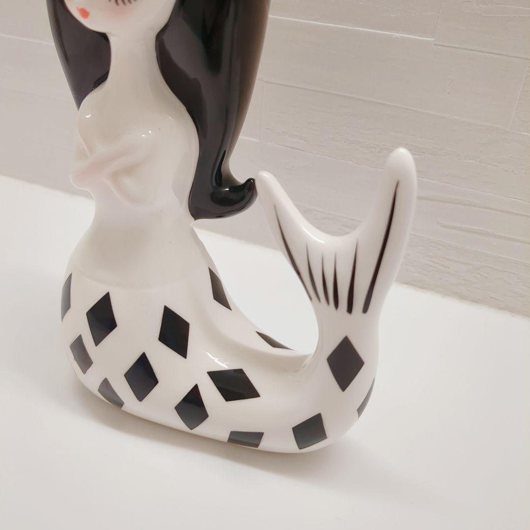 希少✨️美品　RUNE　内藤ルネ　人魚姫　マーメイド　陶器　黒