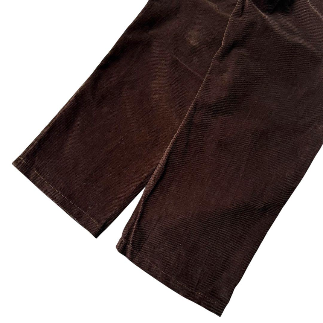 エルエルビーン ワイドコーデュロイパンツ バギーフィット ビンテージ ブラウン
