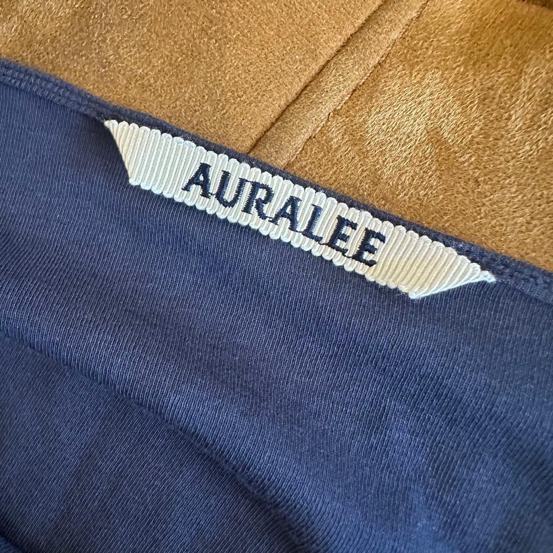 試着のみ2024auraleeボートネックカットソー0ネイビー