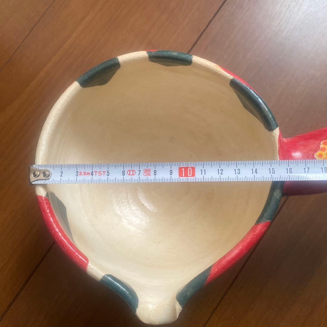 岡美希 さん　土鍋　片手鍋　ミルクパン　椿　花柄　陶芸　陶器