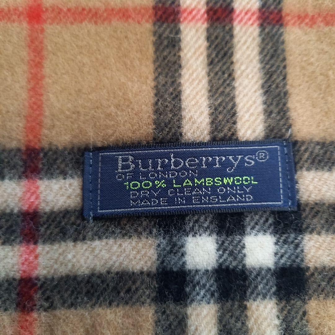 Burberrys チェック柄 マフラー 100%　ラムウール