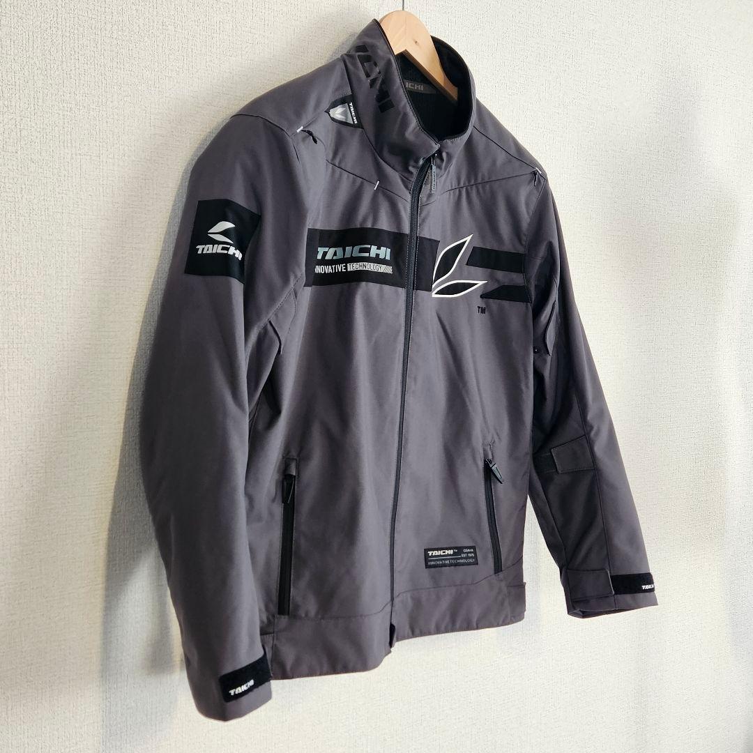【美品】TAICHI バイク用プロテクター内蔵ジャケット グレー Mサイズ