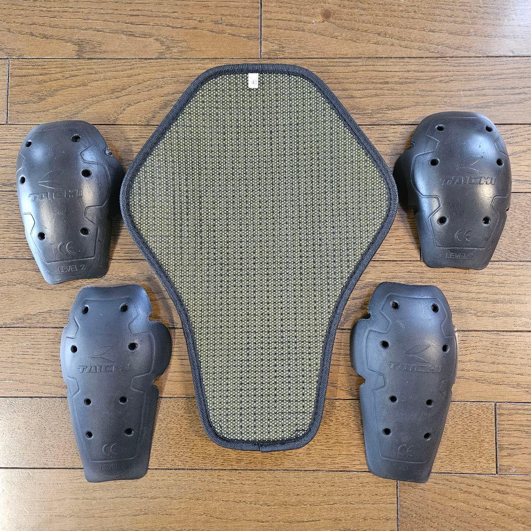 【美品】TAICHI バイク用プロテクター内蔵ジャケット グレー Mサイズ
