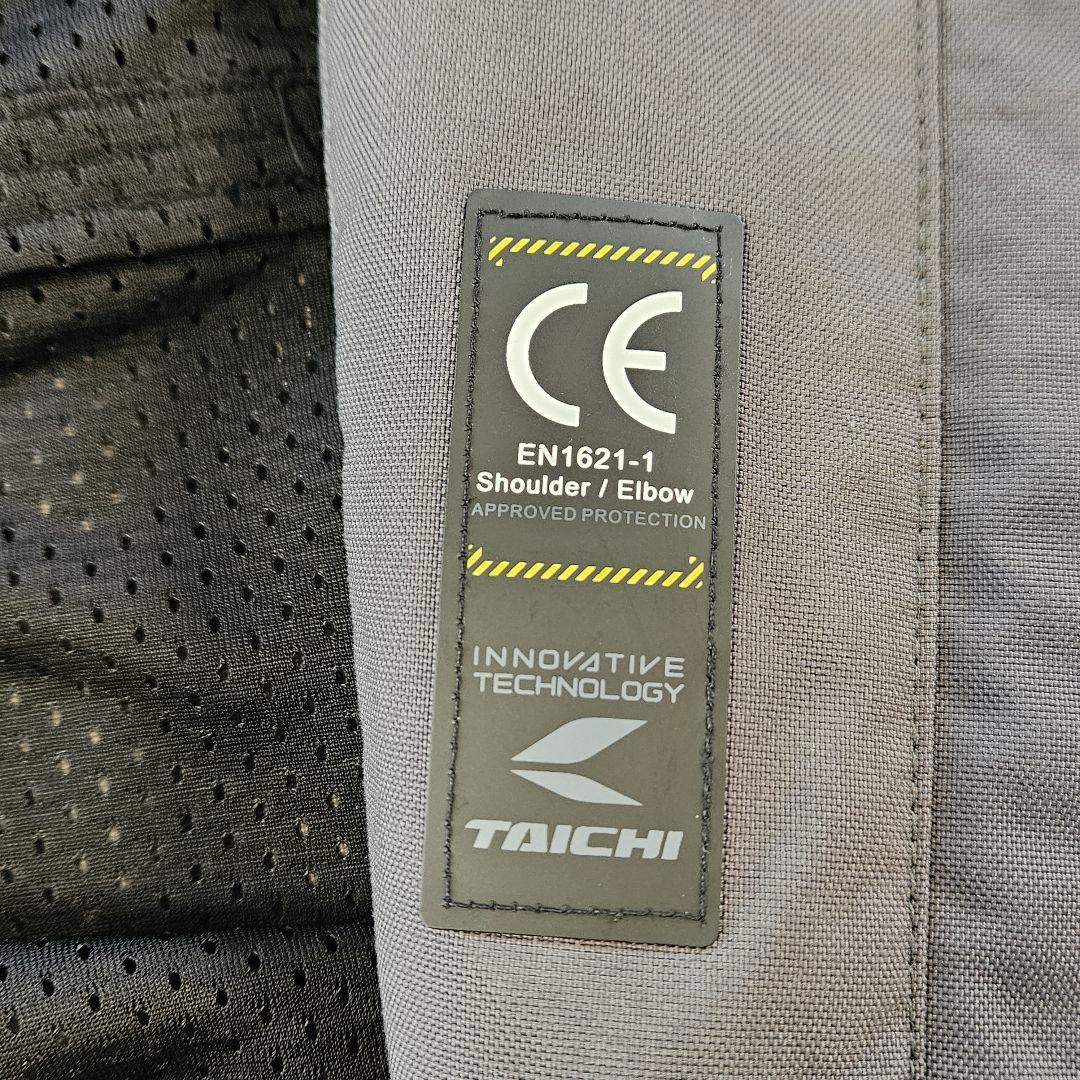 【美品】TAICHI バイク用プロテクター内蔵ジャケット グレー Mサイズ