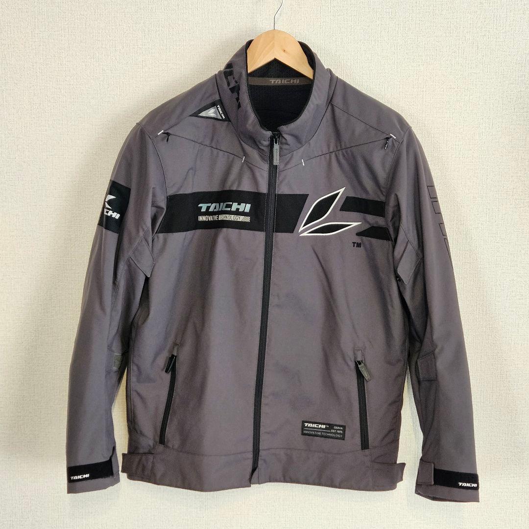 【美品】TAICHI バイク用プロテクター内蔵ジャケット グレー Mサイズ