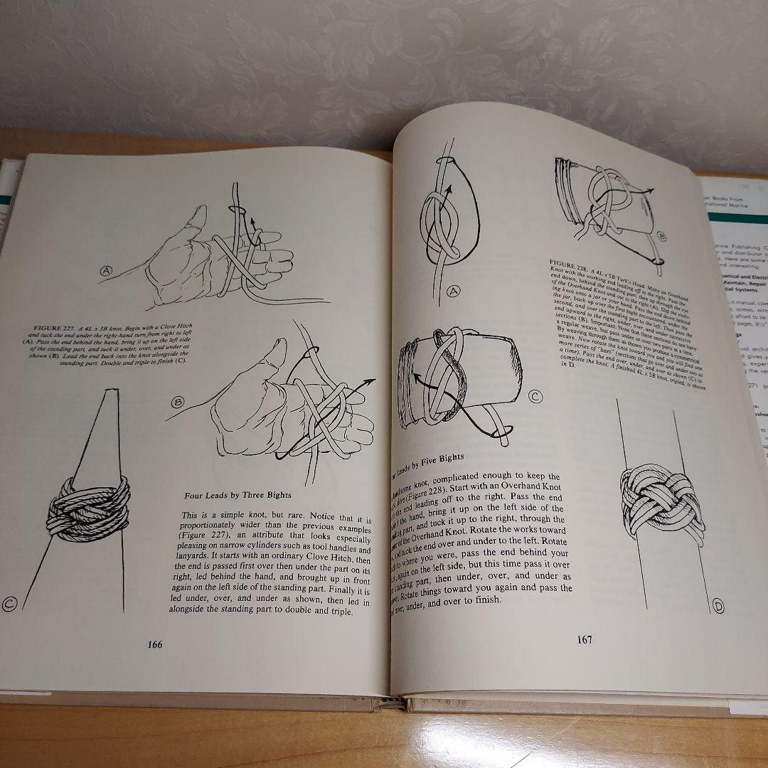 古書 ロープワーク、帆船艤装の手引き書　洋書アンティーク