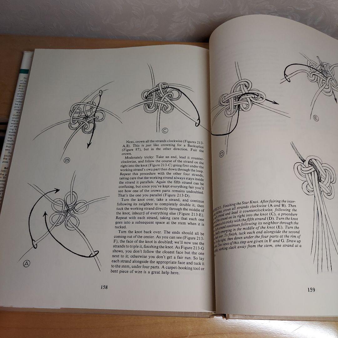 古書 ロープワーク、帆船艤装の手引き書　洋書アンティーク