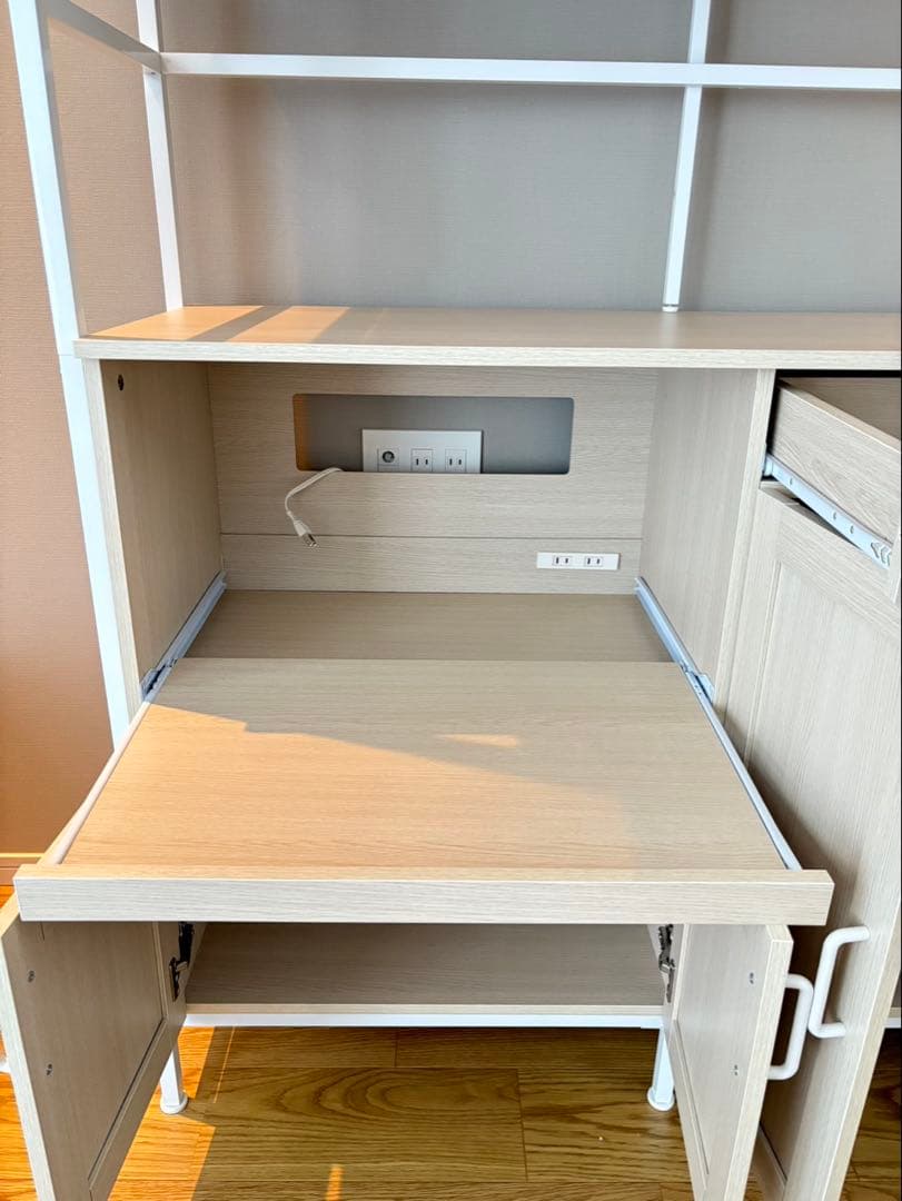 【引取限定】　ニトリ食器棚　ナチュラル北欧風