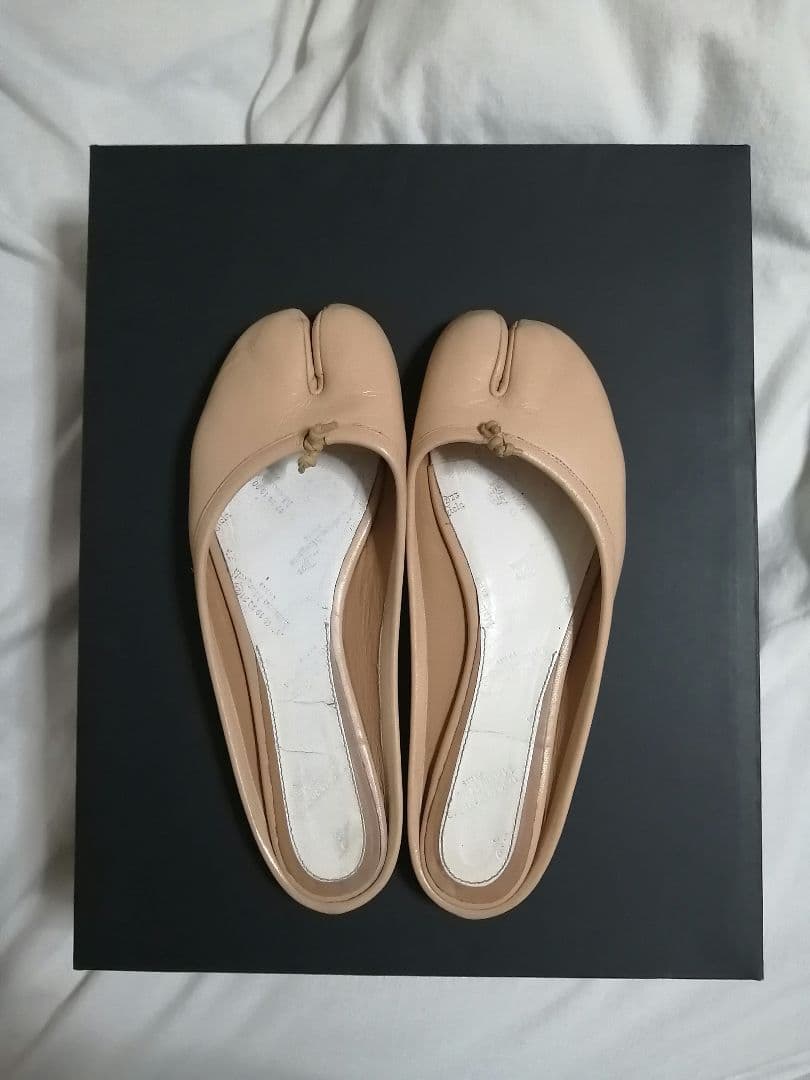 靴 Maison Margiela Tabi mule 37 nude beige