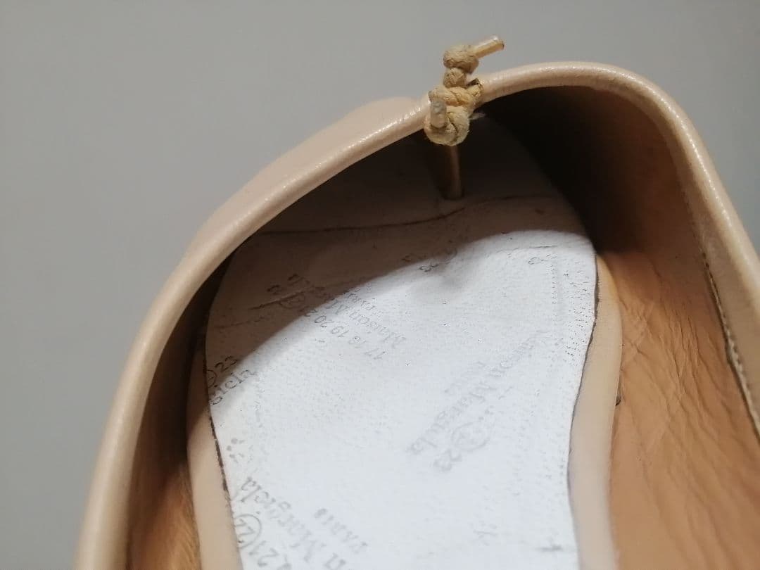 靴 Maison Margiela Tabi mule 37 nude beige