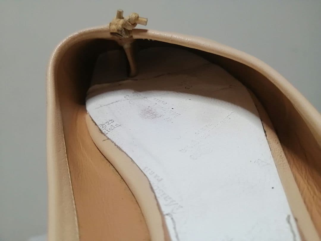 靴 Maison Margiela Tabi mule 37 nude beige