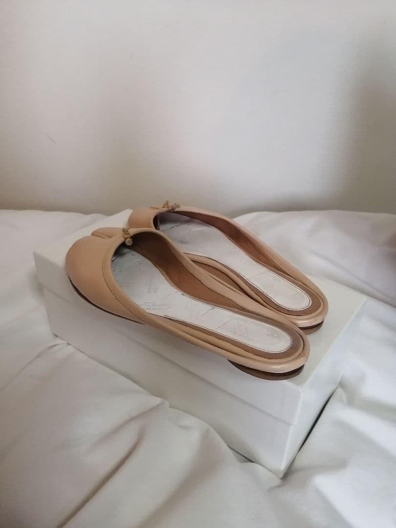 靴 Maison Margiela Tabi mule 37 nude beige