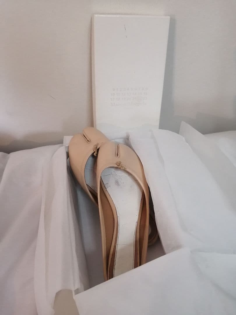 靴 Maison Margiela Tabi mule 37 nude beige