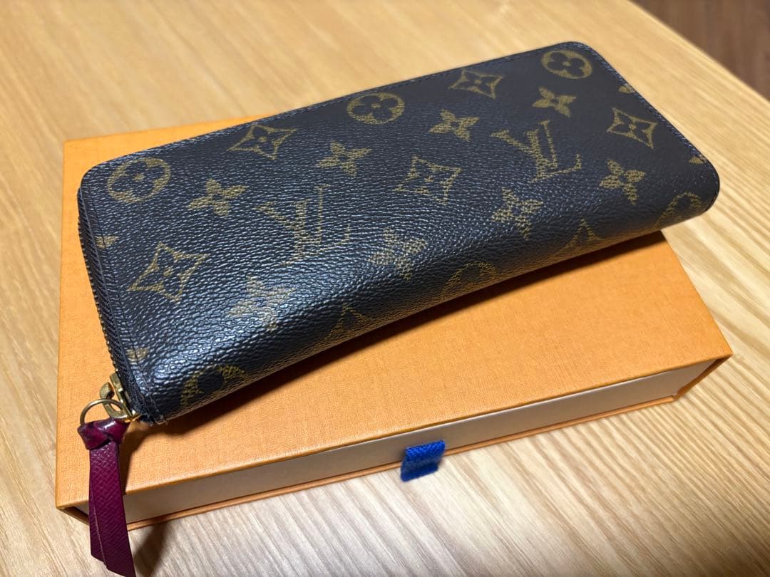 LOUIS VUITTON 長財布 ダークブラウン/ピンク