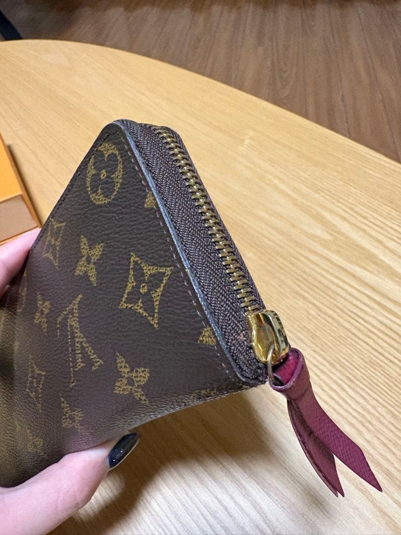 LOUIS VUITTON 長財布 ダークブラウン/ピンク
