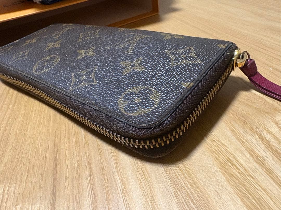 LOUIS VUITTON 長財布 ダークブラウン/ピンク
