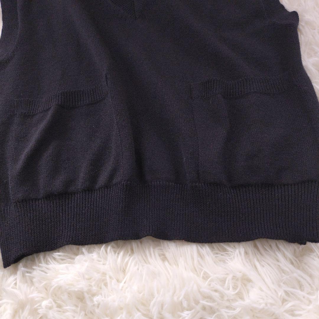 マーガレットハウエル ニットベスト ウール ブラック M